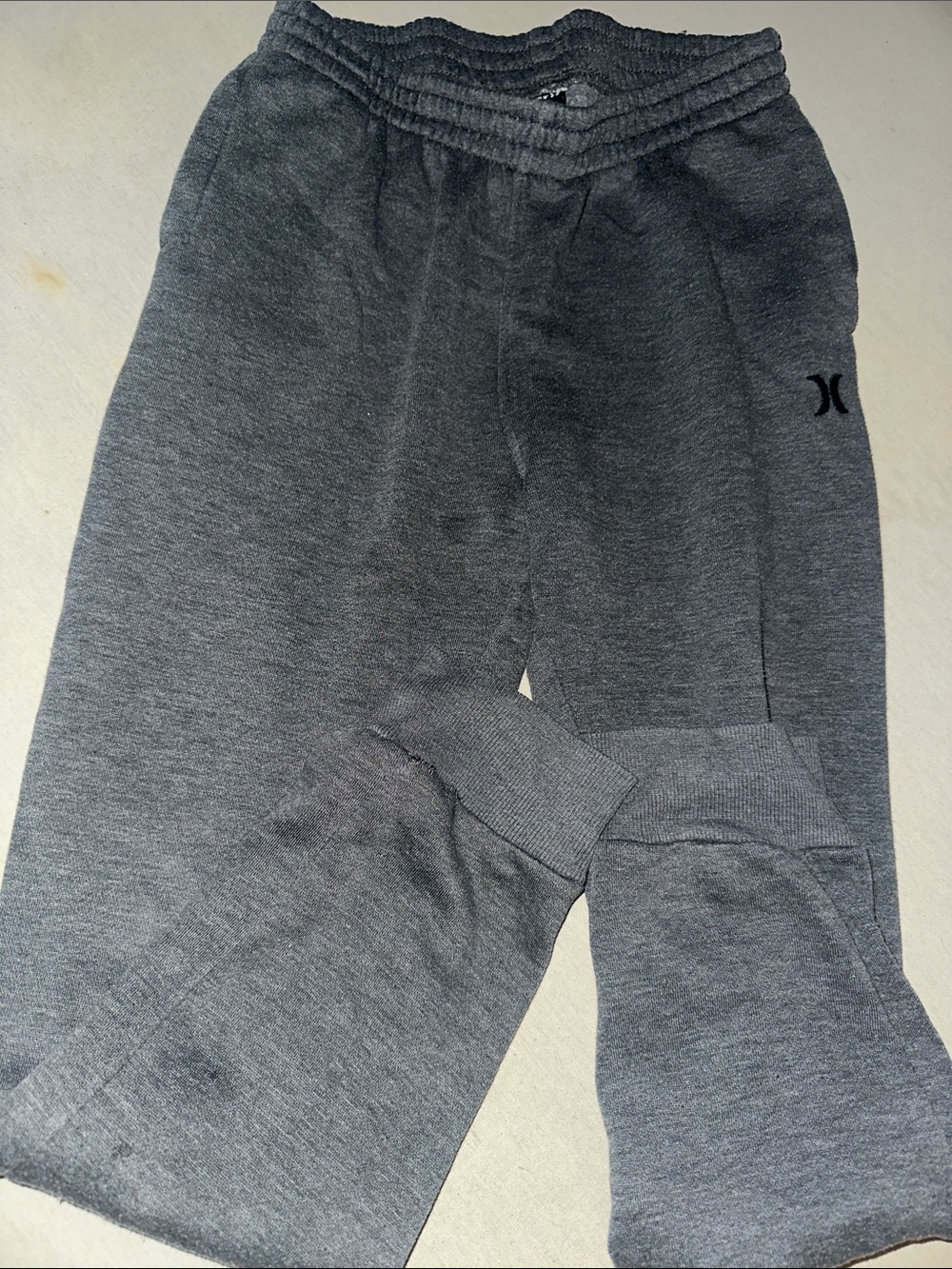 Hurley Kids Size L Dark Gray Fleece Joggers